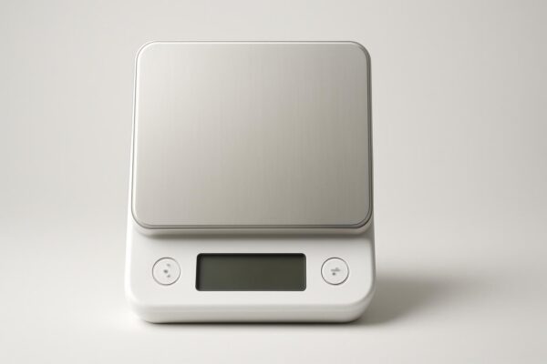 Studio ecommerce product image of a compact digital kitchen scale